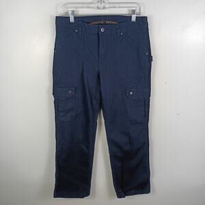 Duluth Trading Co Womens Curvesetter Waistband Cargo Pants - 8 x 29 Navy Utility